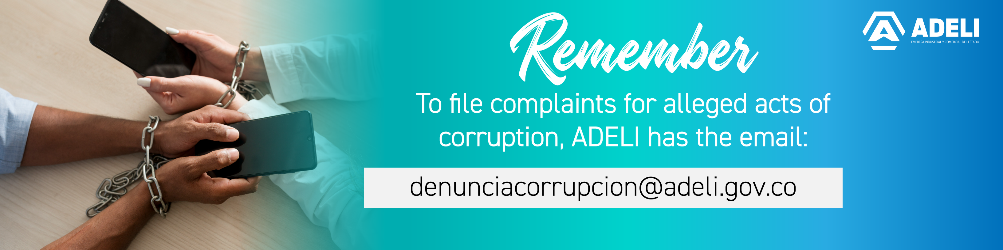 Email to report acts of corruption