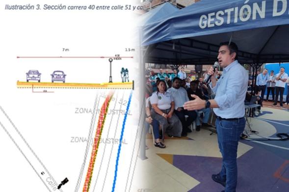 paralelo entre diseño y socialización obra barrio La Santa Cruz